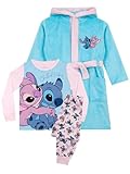 Disney Lilo Und Stitch Bademantel Und Kinderschlafanzug | Stitch Pyjama Mädchen | Schlafanzüge Für Mädchen | Blau 152
