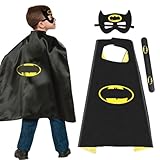 Philoctes Kostüm Kinder Set,Cosplay Capes mit Masken Schwarz,Geschenke für Kindergeburtstag Karneval Halloween Fasching,Kostüme Umhänge für Junge Mädchen 3-9 Jahre