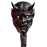 Zhangpu Halloween Maske, Samurai Oni Maske, japanische Halloween Cosplay Prajna Maske, Anime Dämonen Gesichtsabdeckung, Halloween Ghostface Gummimaske für Bühnenauftritt Requisiten