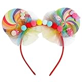 BOOMTOP Lollipop Kostüm Haarreif Candy Girl Regenbogen Karneval Haarband Zuckerfee Bonbon Kostüm Accessoires Mädchen Frauen Bunt Fasching Haarschmuck Karnevalskostüm Mottoparty