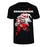 Rammstein T-Shirt Angst schwarz, Offizielles Band Merchandise Fan Shirt mit Brust- und Rückendruck - L