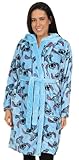 Lilo and Stitch Bademantel für Damen, Fleece, mit Kapuze, Blau, blau, 8-10