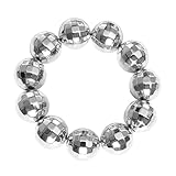 W WIDMANN MILANO Party Fashion 03527 - Armband Discokugel, silber, 70er Jahre, Disco Fever, Schmuck