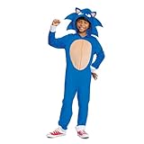 Disguise Sonic the Hedgehog Kostüm, offizielles Sonic Movie Kostüm und Kopfbedeckung, Kinder Größe M (7-8)
