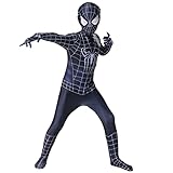 yumcute Spider Kostüm Knder, 3D Anime Anzugfür Bodysuit, Junge Cosplay Halloween Christmas Karneval Action Dress Ups und Zubehör Party Kostüm（M）