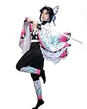 FCCAM Kochou Shinobu Cosplay Kostüm Shinobu Kimono mit Jacke Shinobu Kocho Kompletter Satz Halloween Erwachsene M