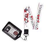 Schlüsselband Schlüsselanhänger für Tokyo Ghoul mit Juzo Suzuya CCG ID Karte im Ausweishalter Juuzou Anime (Suzuya)