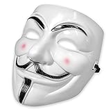 Boolavard 2023 Neue V für Rache Maske mit Eyeliner Narice Anonymous Guy Fawkes Phantasie Erwachsene Kostüm Zubehör Halloween Maske