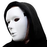 Phantommaske Weiße neutrale Maske maskuline anonyme Venezianische Männer Faschingsmaske Phantom der Oper