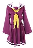 Kawaii-Story MN-30-3 No Game No Life Shiro Lila Schuluniform 6-Teile Anzug Seifuku Damen Kostüm Cosplay (M)