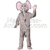 Elefanten-Kostüm, Maskottchen Elefant, Elefant (Größe Erwachsene)
