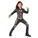 Rubie's 3702134-M Black Widow Lizenzartikel Rubies 3702134-Black Movie-Child-Kinder Kostüm M (5-7 Jahre), Schwarz Halloween