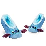 Disney Kuschel Hausschuhe Damen, Kuschelsocken Damen Wintersocken Hausschuhsocken Damen Mädchen Teenager Stitch Mickey Minnie (Blau Stitch, numeric_38)
