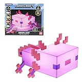 Minecraft Axolotl Lampe - Offiziell lizenziert, Fünf Farbmodi, Minecraft-Lampe für Gaming-Schreibtisch oder Nachttisch, Schlafzimmerdeko, Pink