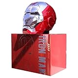 AUTOKING Tony Stark MK5 Helm, Legends Iron Man Elektrohelm, mehrteilige Touch-Steuerung und englische Sprachsteuerung, Helmmaske automatisches Öffnen und Schließen, ABS