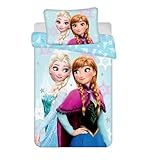 Disney Frozen Kinder Bettwäsche Eiskönigin Anna ELSA Kopfkissen Bettdecke 100 x135 cm