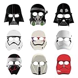 TOPWAYS Maske 9 Stück Cartoon Maske Party Zubehör, Kinder Masken Verkleidung Cosplay für Kinder Kostüme Verkleidung Cosplay Geburtstag Party Masken