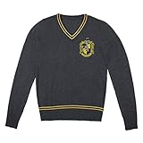 Cinereplicas Harry Potter Hogwarts V-Ausschnitt Pullover - Erwachsene & Kinder - Offizielle Harry Potter Lizenz-L-Hufflepuff