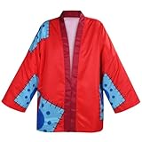 CoolChange Monkey D. Ruffy Kimono Jacke | Anime Haori Umhang | Rot | Größe: S/M