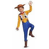 Disney Official Classic Woody Costume for Kids includes Woody Hat,Kids cowboy Costumme, woody Fancy Dress Outfit, Toy Story Costume, Costumes For Boys S, 5-6 Jahre