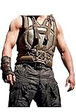 HiFacon Herren-Kostüm aus Kunstleder, Militär-Stil, Bane Rises Knight für Halloween, Kunstleder – Bane Vest, XX-Small