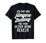Jüngere Zwilling Geschwister Zwillinge Babys Partnerlook T-Shirt