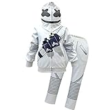 laughZuaia Kinder Jungen Mädchen Lustige Kostüme Outfits DJ Slime Face Zipper Tops Jacke und Hose Sets (170, DJ)