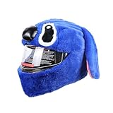 Motorradhelm Cover Männer Frauen, Motorradhelm Überzug Plüsch, Cartoon Plush Motorcycle Helmet Cover, Interessanter Motorradhelm, Blau (Helm Nicht Im Lieferumfang Enthalten)