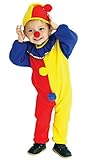 EOZY Kleinkind Clown Kostüm Halloween Jumpsuit mit Kapuze Karneval Fasching Kostüm Cosplay S Körpergröße 95-110cm