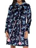 Disney Bademantel Stitch | Stitch Morgenmantel | Bademantel Damen | Blau S