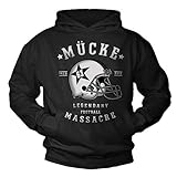 MAKAYA Kapuzenpullover Herren - Mücke 63 - Hoodie Spencer Sweatshirt mit Kapuze Pullover Schwarz XXXXL