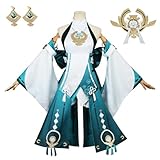 FHILECV Cosplay-Kostüm, Anime Genshin Impact Klee Venti Hutao, alle Rollen, Cosplay-Uniform-Set, Halloween-Party-Outfit (M, Yae Miko)