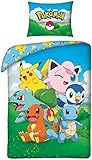 Halantex Pokemon Bettwäsche POK-419BL, 2 Stück , 140x200 + 70x90, 100% Baumwolle