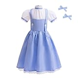 Lito Angels Buch Zauberer Blau Gingham Bauern Kostüm Kleid Verkleidung für Kinder Mädchen Größe 8-9 Jahre 134