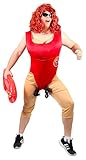 Foxxeo 40314 | Lustiges Herren Kostüm für Männer Rettungsschwimmer | Größe M, L, XL, XXL | Sexy Rettungsschwimmerin mit Busen Babewatch Badeanzug Junggesellenabschied lustig Herrenkostüm (XXXL/XXXXL)
