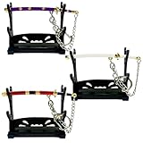 Alppihym Anime Schlüsselanhänger Set - 3 Mini-Katana-Schwerter(9cm) - Zoro's 3 Schwerter: Wado Ichimonji, Sandai Kitetsu, Shusui - One Piece Merch - Deko Geschenk