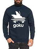 Adi Goku Herren Sweatshirt Goku Dragon Master Son Ball Vegeta Turtle Roshi Db, Größe:L, Farbe:Navy