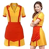 KTWSUEF Two Girls Kostüm,Cosplay Damen Kellnerin Kostüm mit Schürze,für Maid Dress Geburtstage Cosplay Party Karneval,Geeignet für Mädchen mit einer Körpergröße von 165-170cm