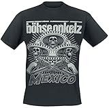 Böhse Onkelz Mexico 2014 Männer T-Shirt schwarz 5XL 100% Baumwolle Band-Merch, Bands, Totenköpfe