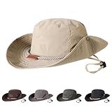 TAGVO Fischerhut für Herren Faltbarer UV Schutz Atmungsaktiv Boonie Hut Mit Kinnriemen Eimer Hut Safari Hut Wanderhut Anglerhut Sonnenhut Outdoor Sonnenhüte Unisex für Camping Outdoor