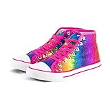 Party Factory Pailletten Schuhe, Regenbogen Glitzer, Größe 38, für Damen und Herren, Designer Turnschuhe, Sneaker für Karneval