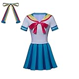 Gravity Cosplay Falls Giffany Cosplay Kostüm Kleid Schule JK Uniform Sailor Dress Shirt Rock für Frauen Mädchen (XL)