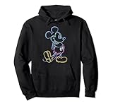 Disney Mickey & Friends Micky Neon Line Porträt Pullover Hoodie