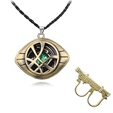Zhuporn Doctor Strange Halskette Kinder, Doctor Strange Kette, Doctor Strange Ring, Eye of Agamotto Schmuck Cosplay Necklace, Doktor Magische Halskette, Anime Requisiten Geschenke für Fans
