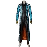 COSUNION Devil May Cry3 Vergil Cosplay Kostüm Outfit DMC Cosplay Lederjacke Halloween-Kostüme (komplettes Set, L)