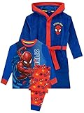 Marvel Jungen Bademäntel Pyjama Spiderman Blau 134