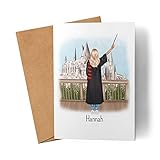 Kiddle-Design Zauberer Karte Personalisiert Magie Hexe Magisch Fantasy Fan Geschenkidee mit Name zum selbst gestalten Abschluss Abitur Bachelor Frau