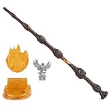 Wizarding World Harry Potter - Authentischer Albus Dumbledore Zauberstab aus Kunststoff mit Hogwarts-Halterung, ca. 30,5 cm, Spielzeug für Kinder ab 14 Jahren, Fanartikel