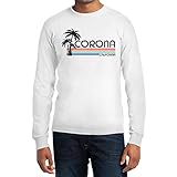 Corona California Vintage Retro Herren Langarm T-Shirt XX-Large Weiß