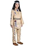Maskworld Winnetou Kinderkostüm - Indianer Western - Kindergröße: 122-128 - Lizenz-Kostüme aus den Karl-May-Filmen für Karneval und Motto-Party